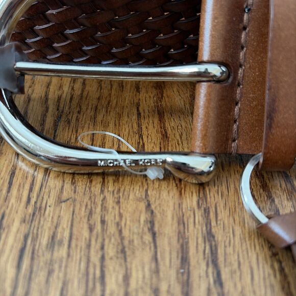 Michael Kors Braided Genuine Leather Belt Boho Brown Women\'s Small New With Tags main image 5